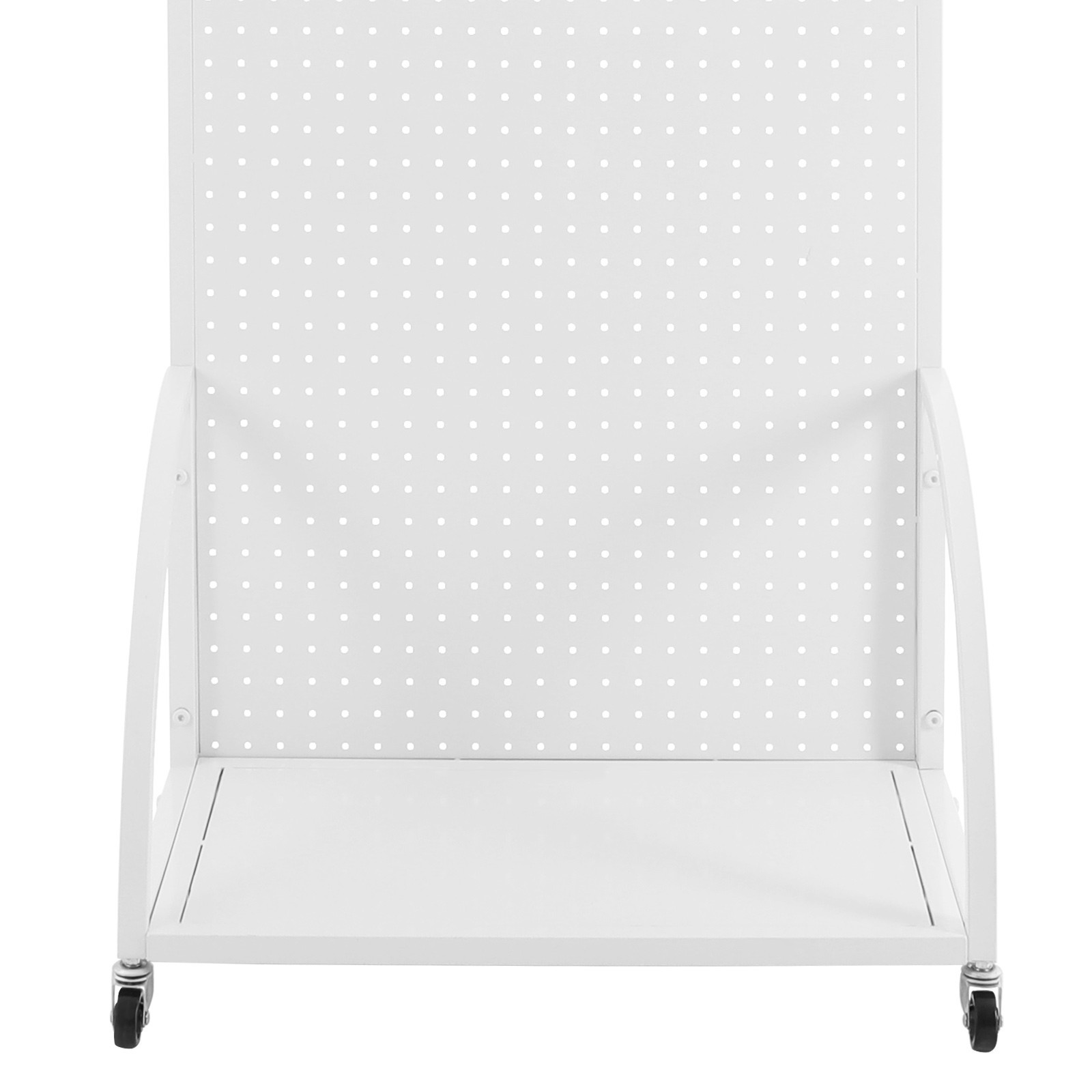 Durable Mobile Pegboard Display Stand with Wheels for Retail & Tools