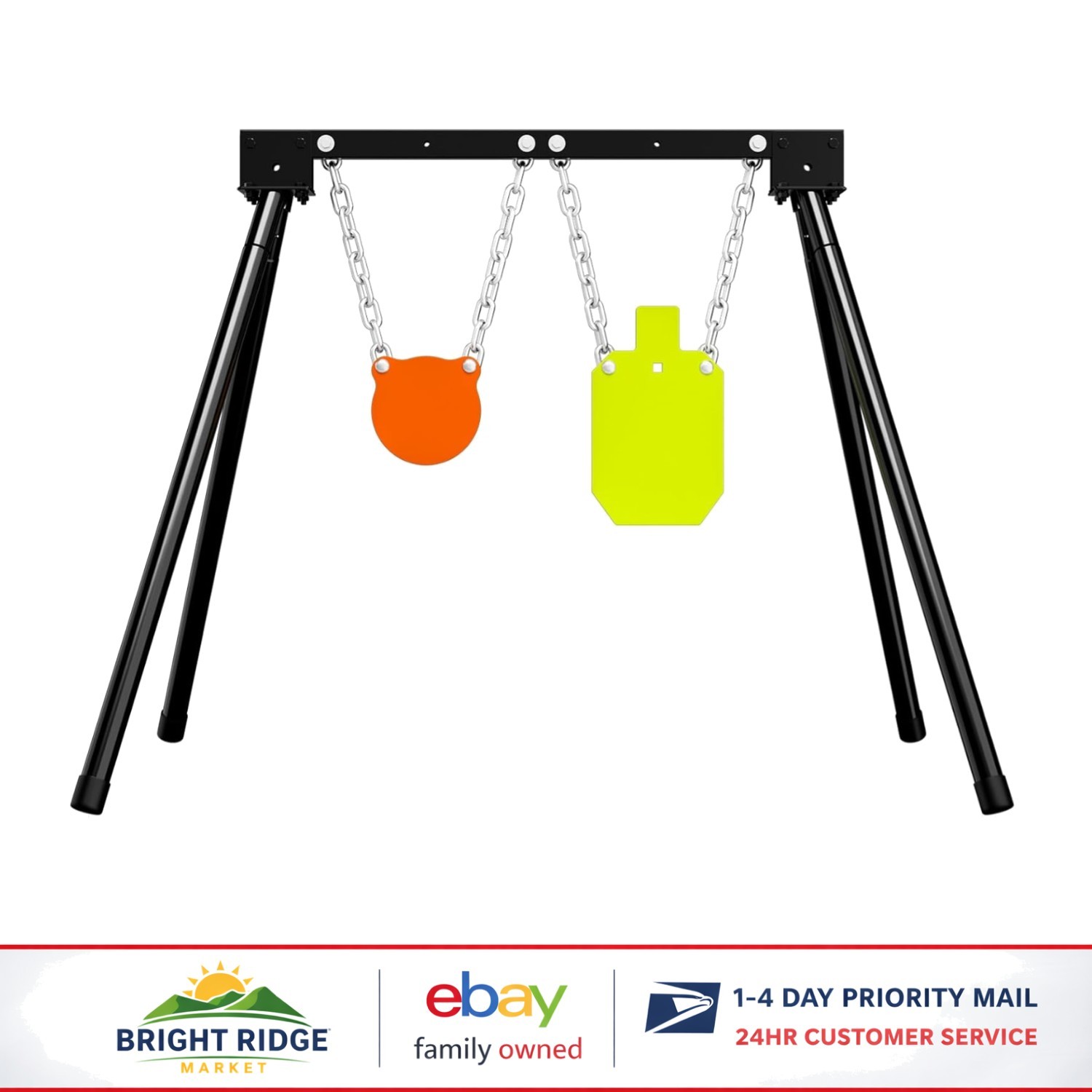 High Visibility Steel Targets with Stand and Mounting Kits for Shooting Range