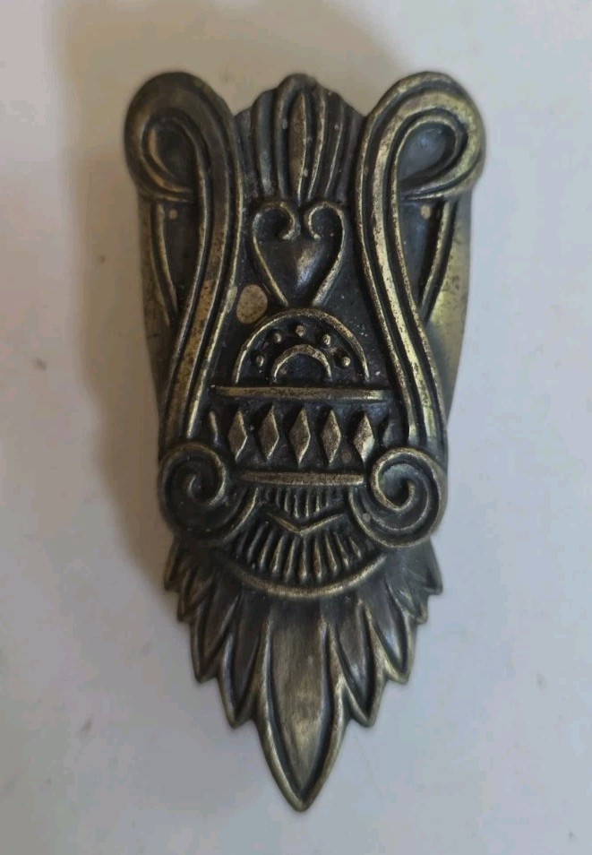 VTG Dress Sword Handle Top Part Pommel Sheath Case Brass Accessory 2.75"