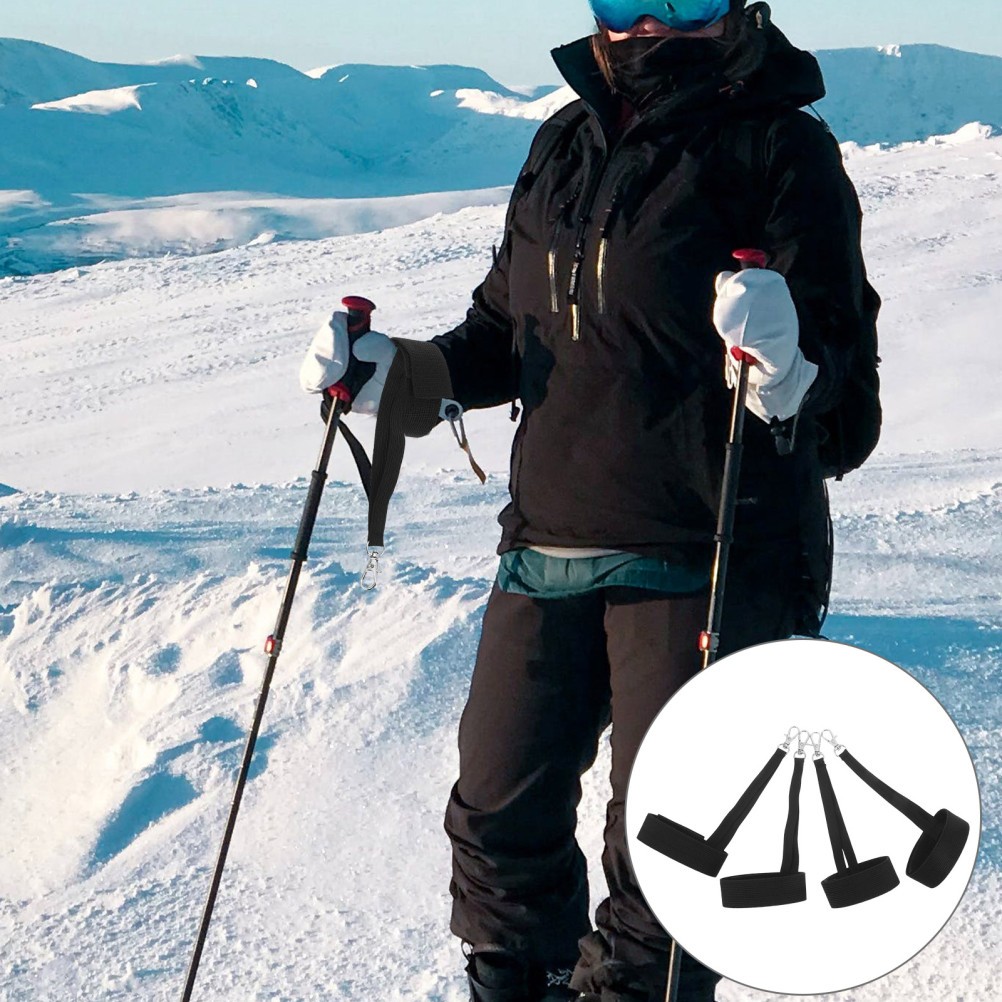 2 Pairs Ski Glove Strap Anti-lost Gloves Holder Rope Portable Wrist