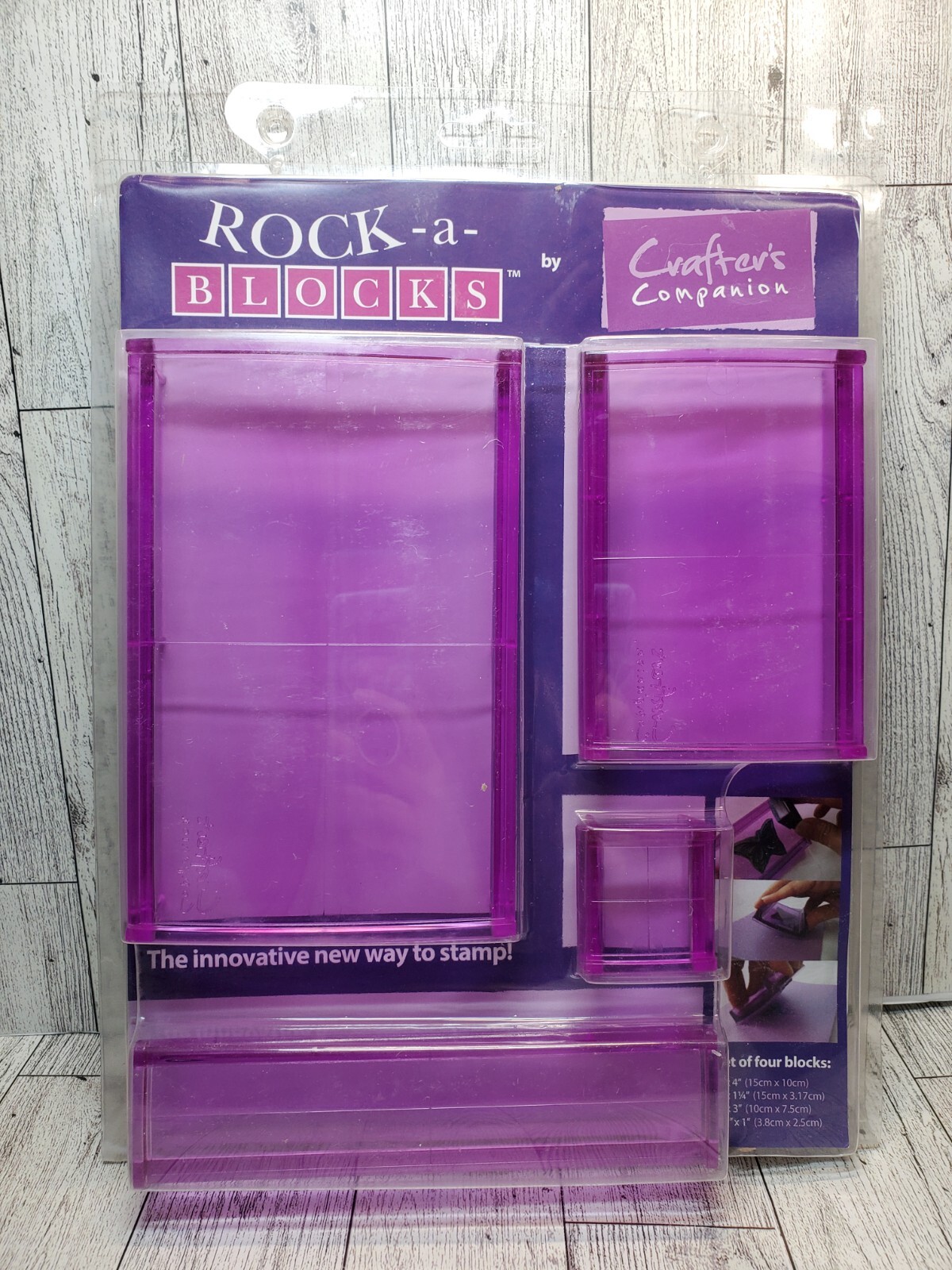CR6 Crafter's Companion Rock A Blocks 4pc Stamping Tool Set New