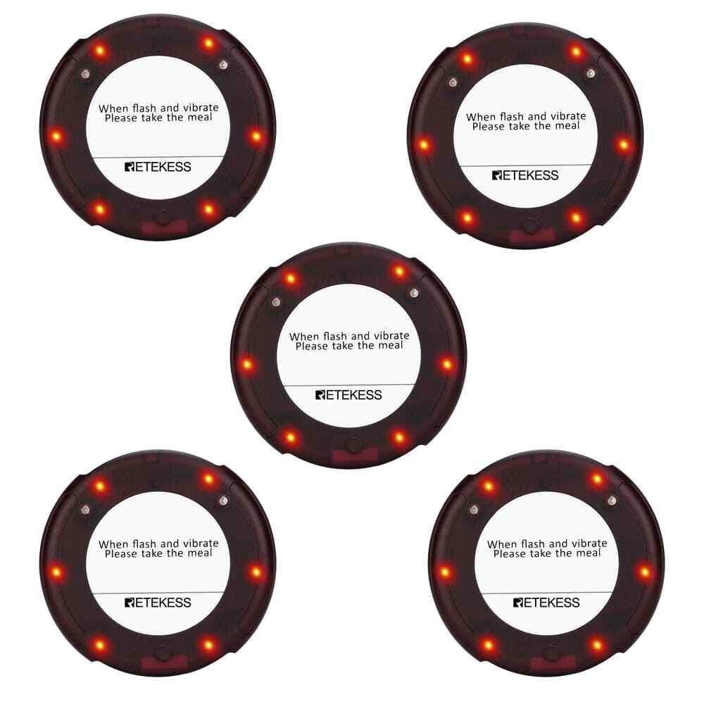 Retekess 5 Replacement Buzzers for TD163 Restaurant Pager System Food Court Cafe