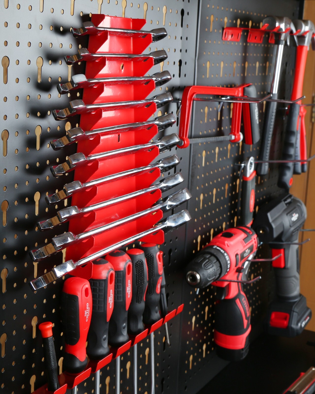 47.25 Inch Heavy Workbench with Pegboard,Hooks,and Drawers-Sturdy Garage Work