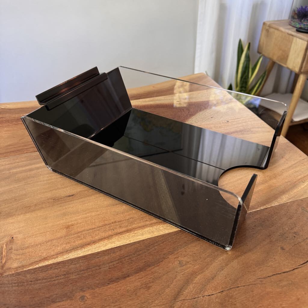 Gridwall Slatwall Acrylic Paper Trays Holders - Covers - Envelope Divider