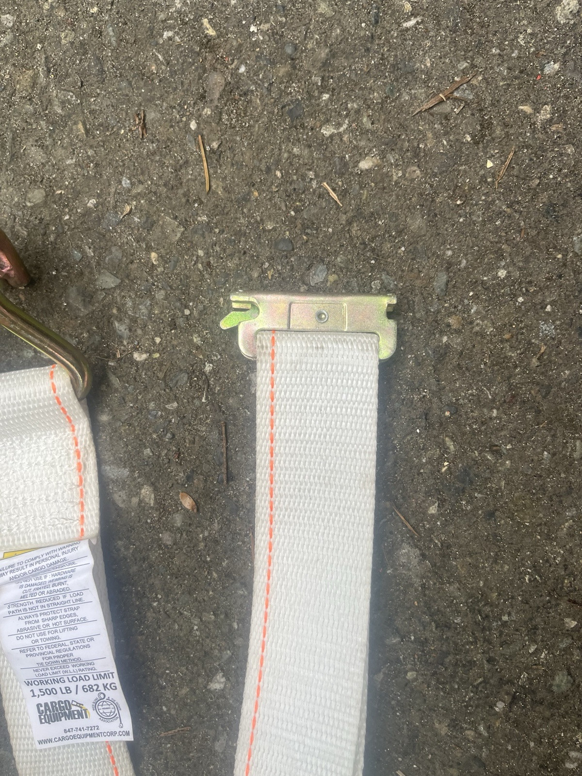 E Track Ratchet Strap 2”x9’ 1500lbs