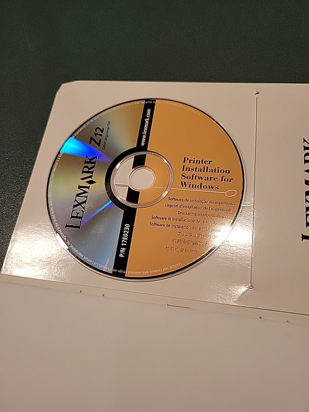 LEXMARK Z12 Color Jet printer Users Guide & Software CD