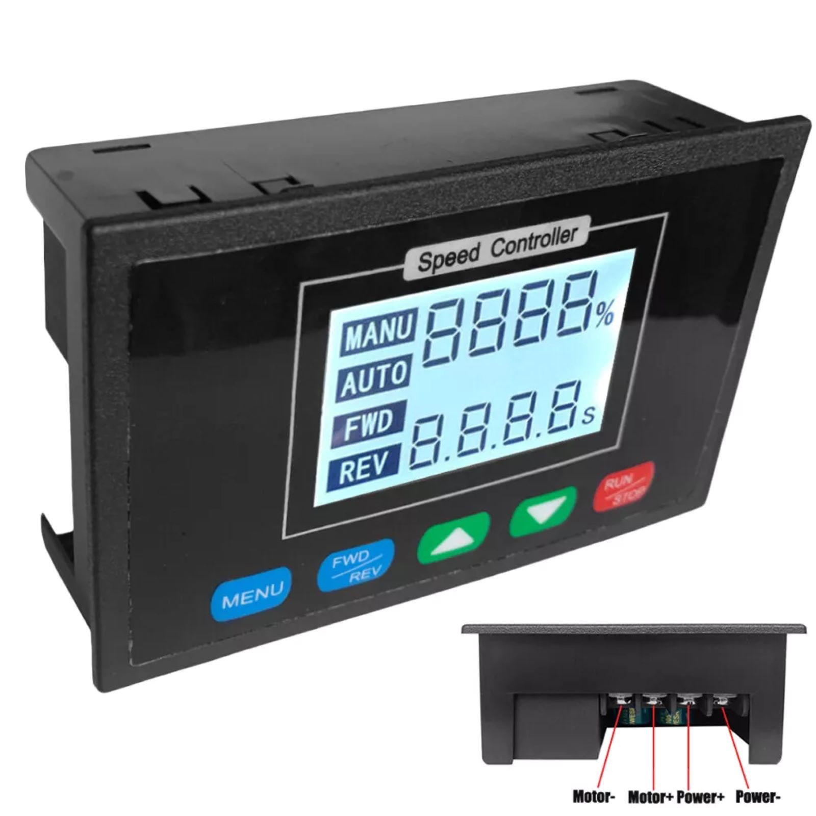 Digital 40A PWM Motor Controller 12V-48V Timer Fwd/Rev w/ Slow Start LCD New