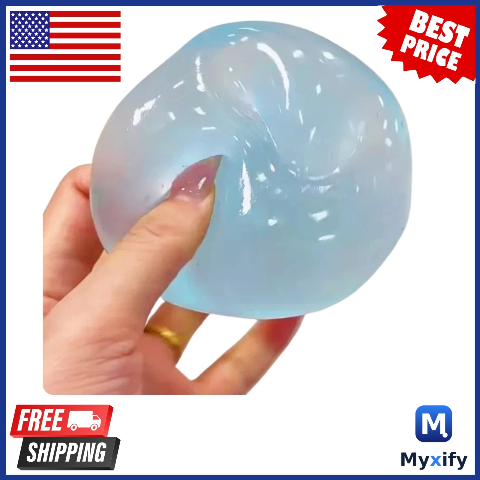 Coconut Oil Squishy Stress Ball for Adults Kids Fidget Toy Sensory Squeeze Toy