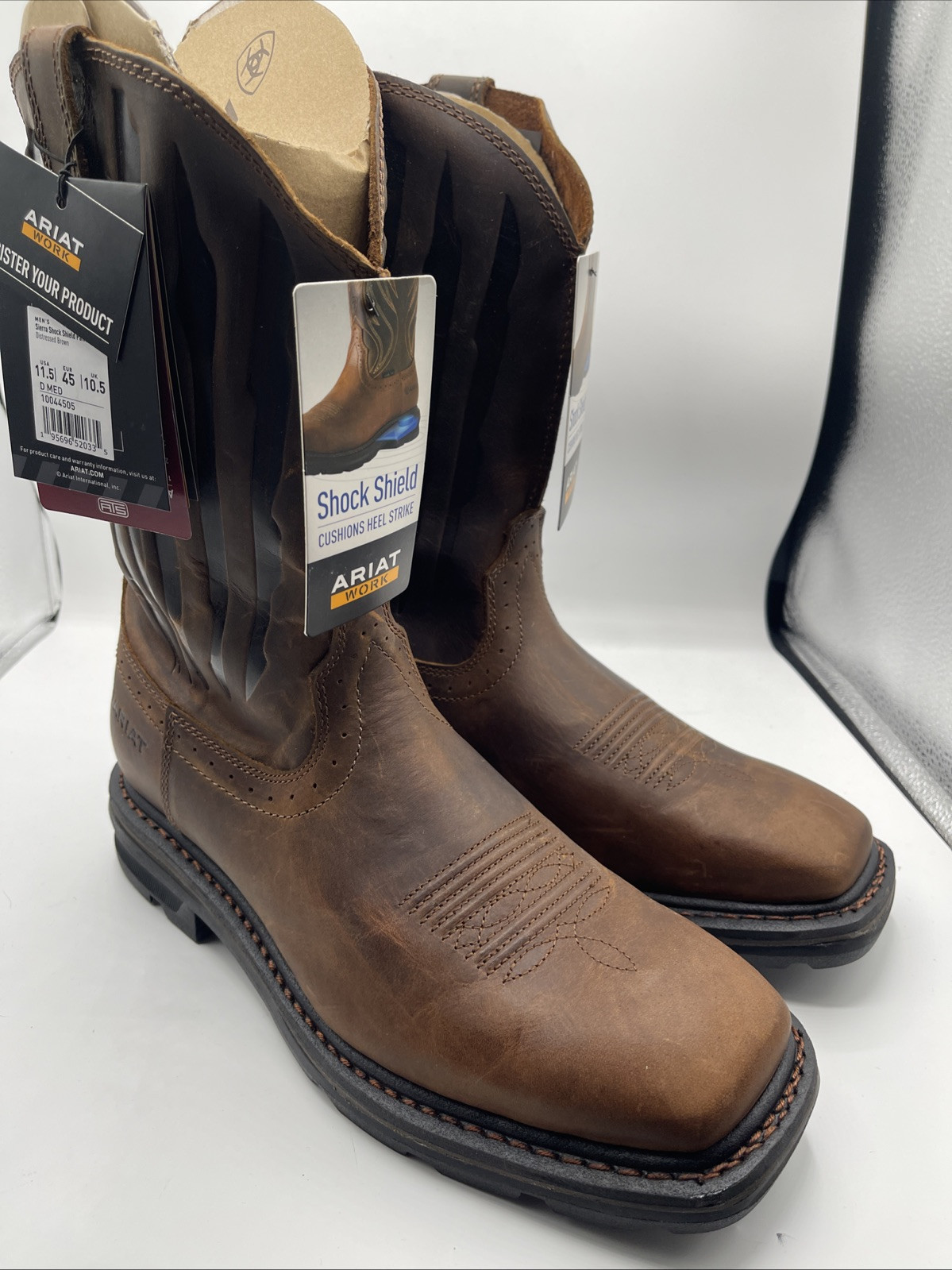 Ariat Work Sierra Shock Shield Patriots Soft Boot Size 11.5 D #10044505 (w308)