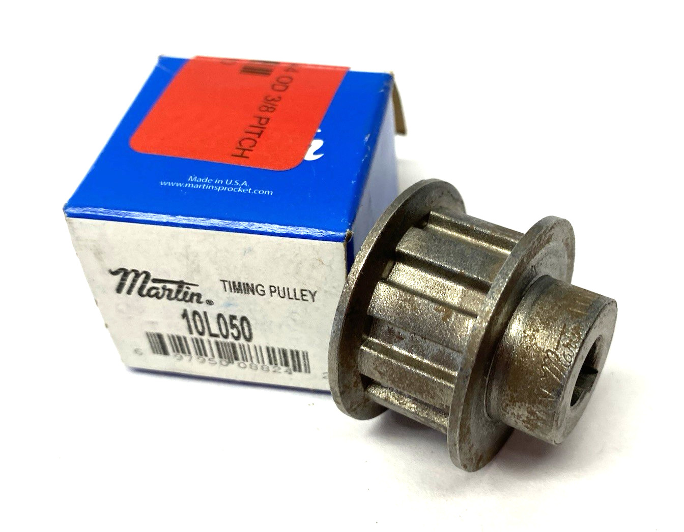 Martin 10L050 Timing Pulley, Reboreable 10-tooth 0.375" Pitch