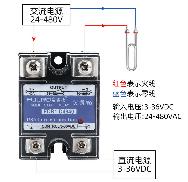 FULRD Single-phase Solid State Relay DC-AC FDR1 D4810 10A