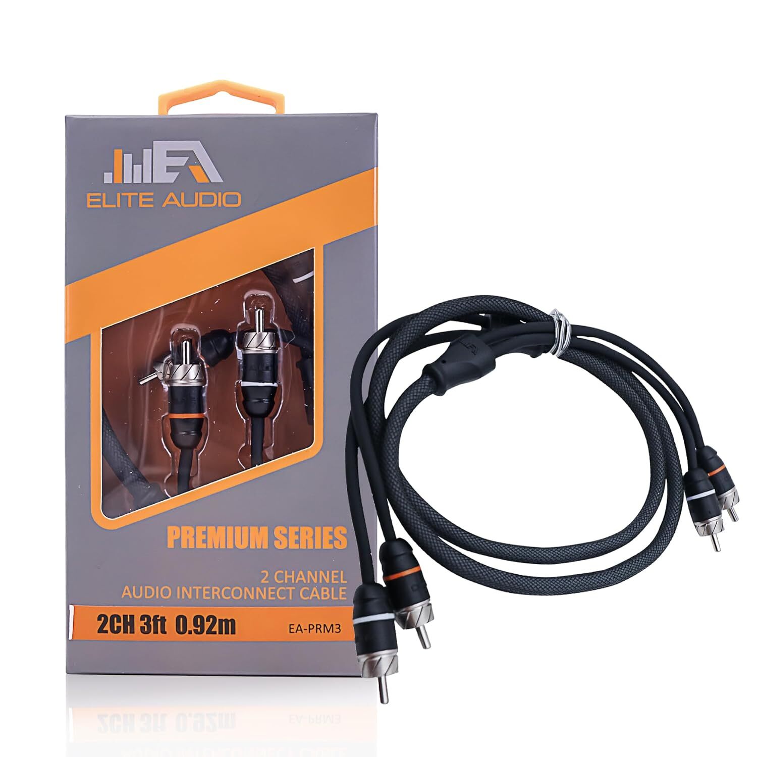 Premium Series 3ft. 2-Channel Car Audio RCA Cable – Double Shield