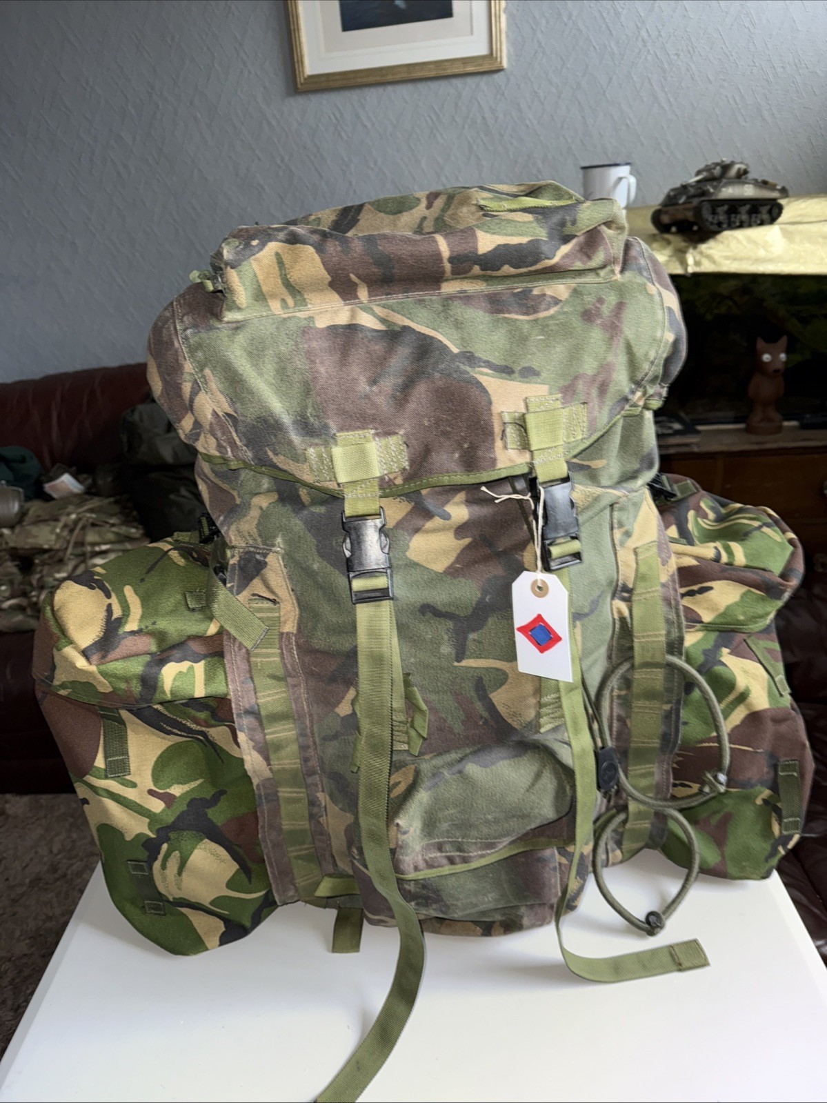 British Army Issue Rucksack + Frame Short Convoluted Back DPM + Side Pouches