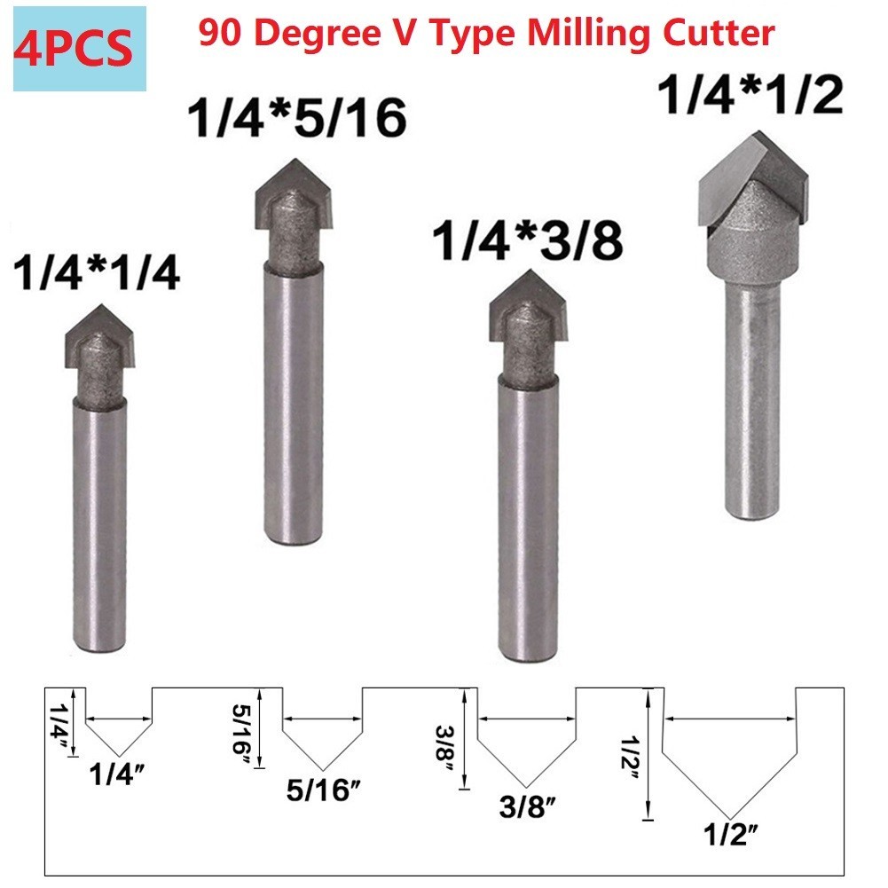 Drill Router Bits 90 Degree Drill Bits Engraving Equipment Hardened Steel