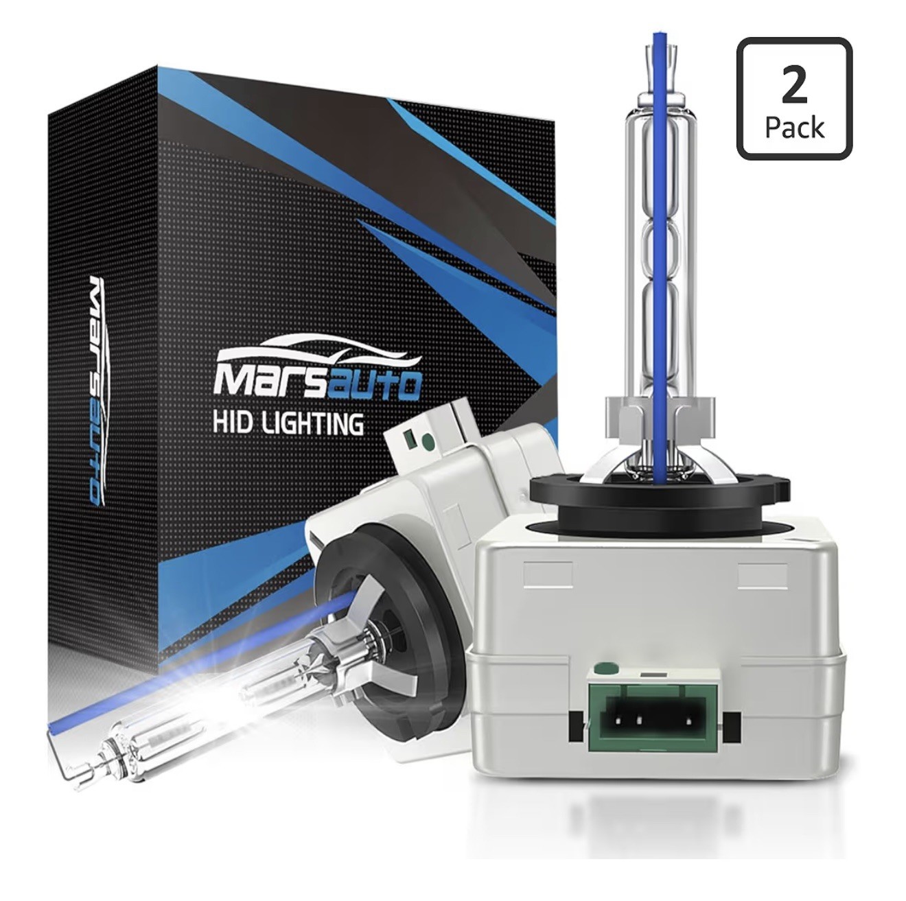 Marsauto D1S HID Bulbs, 6000K Cold White, Xenon Bulb(Not Halogen/Led Bulbs), 5 Y