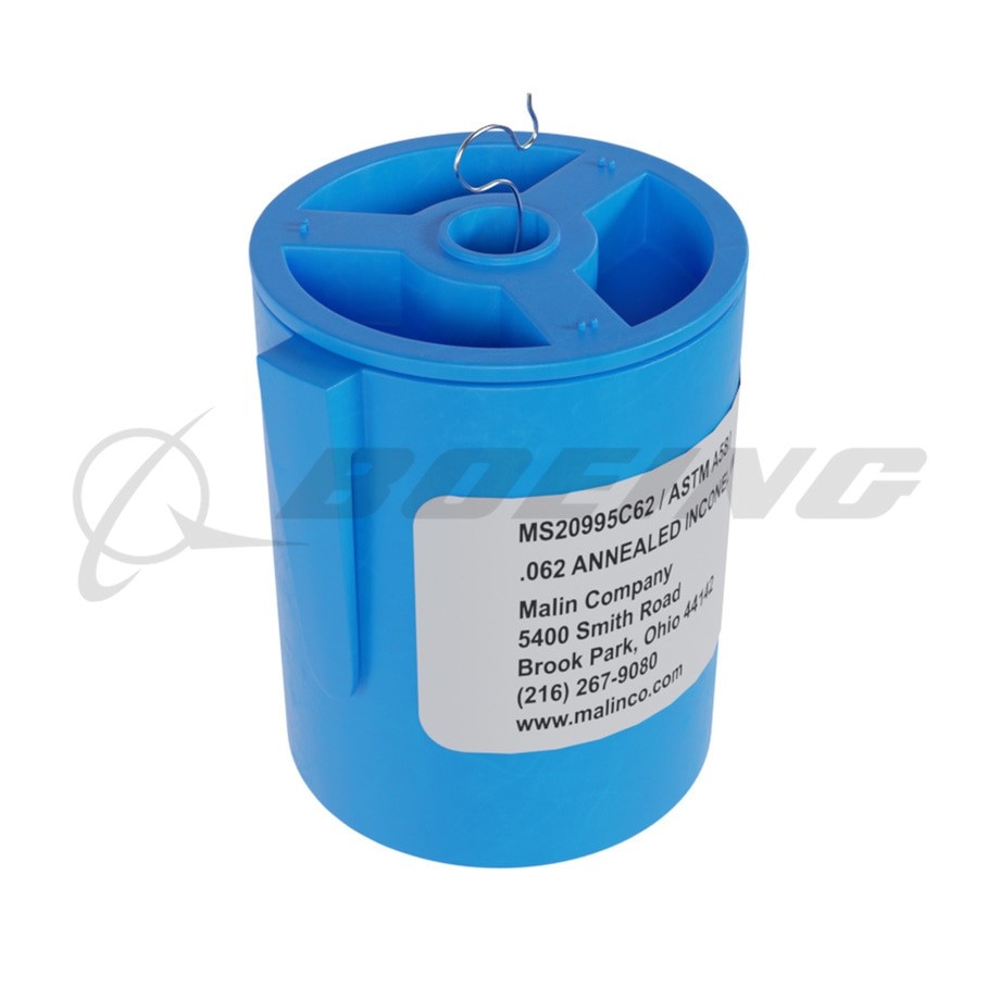 1 lb. ROLL of .062 MALIN AVIATION S/S AIRCRAFT SAFETY WIRE w/ Certs