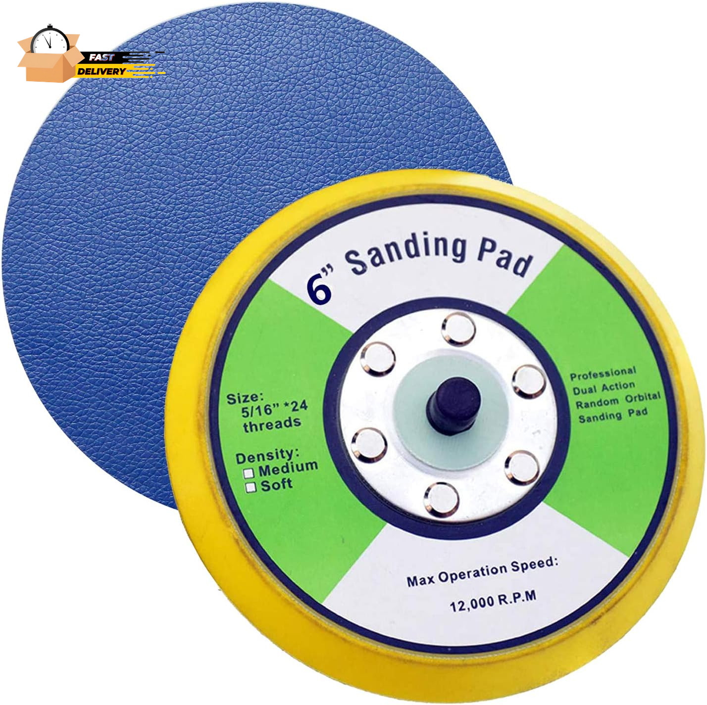 PSA Sanding Pads for Dual Action Air Sander (6Inch)