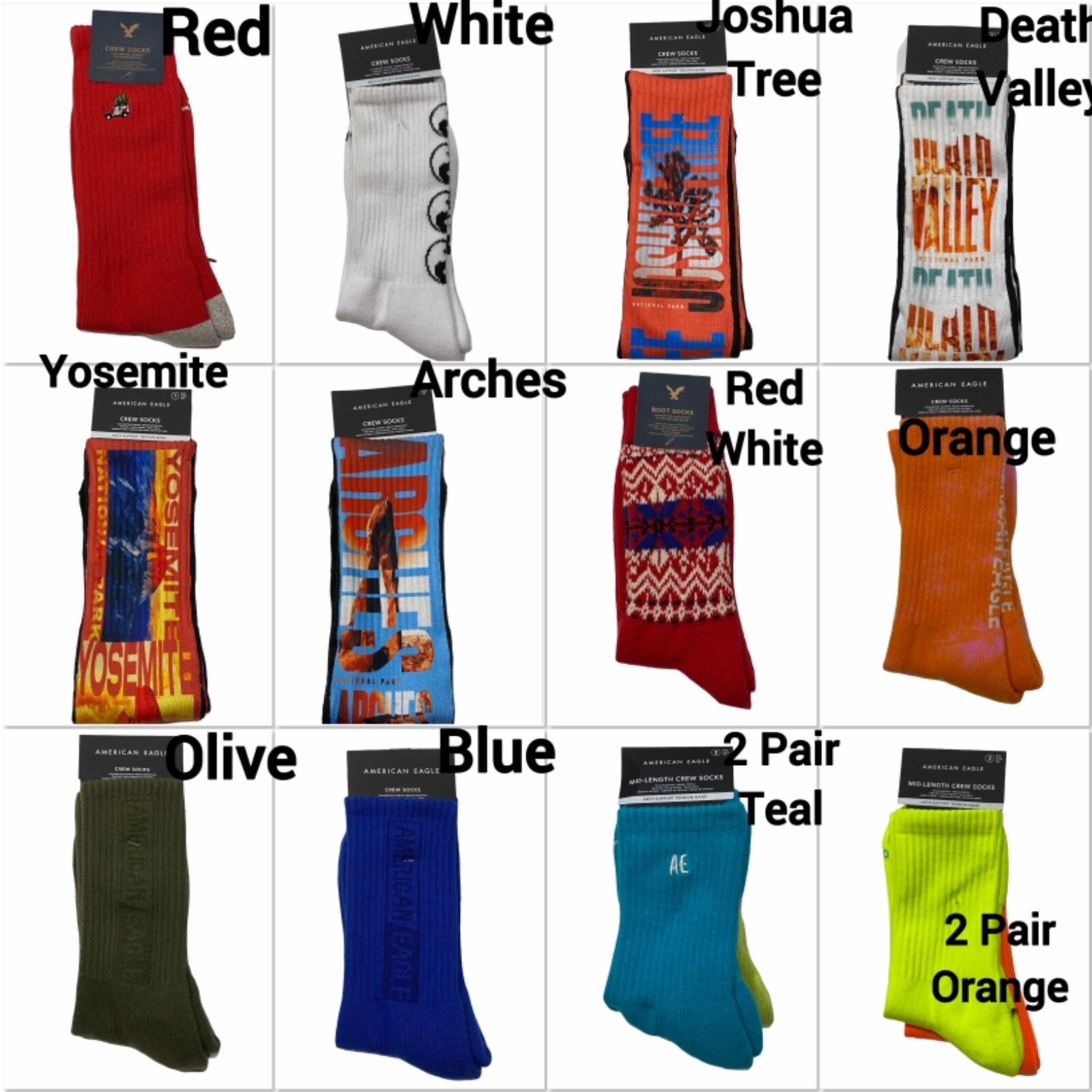 NWT AMERICAN EAGLE Crew Boot Sweat Slipper Socks Unisex