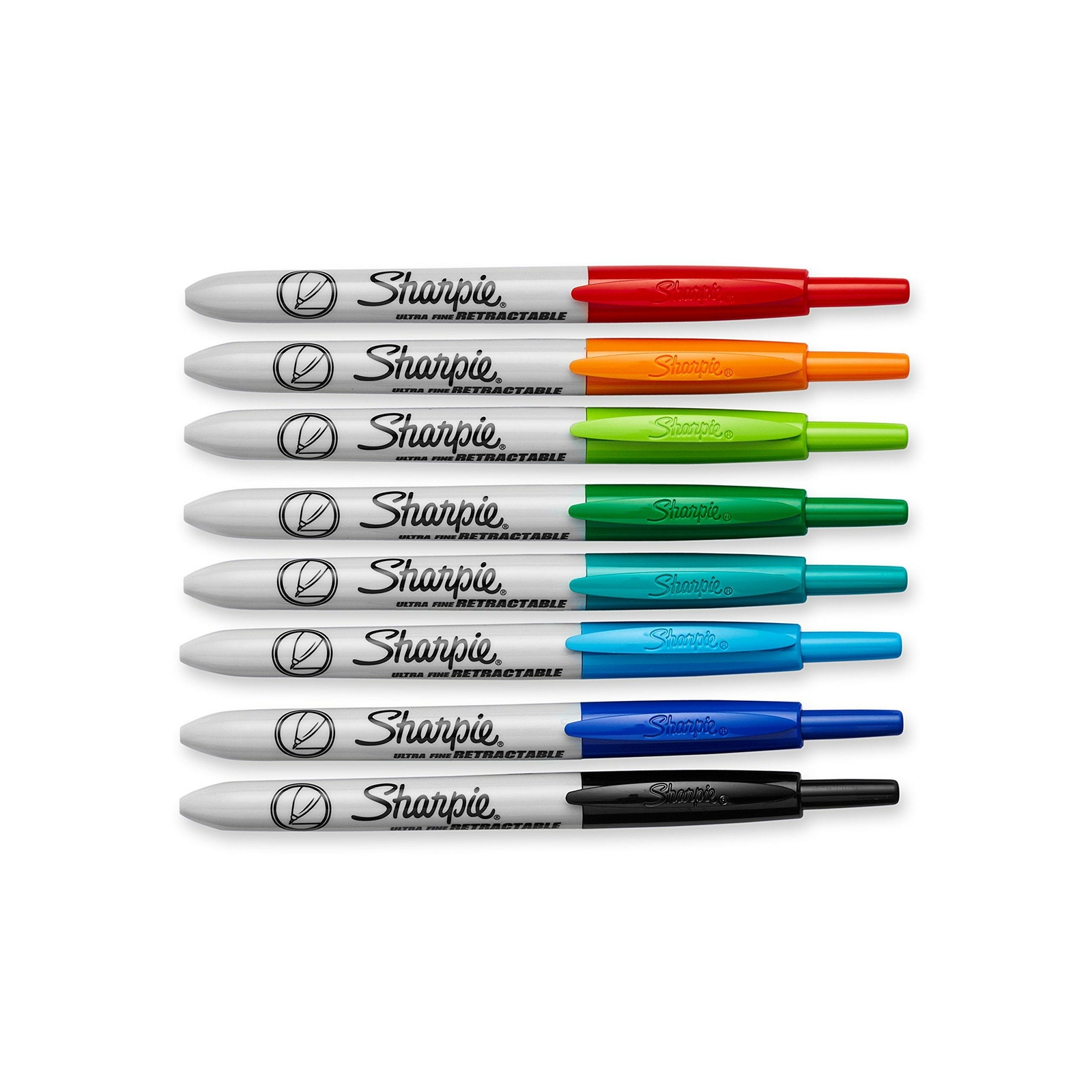 Sharpie 1742025 Retractable Permanent Markers, Ultra Fine Point, Assorted