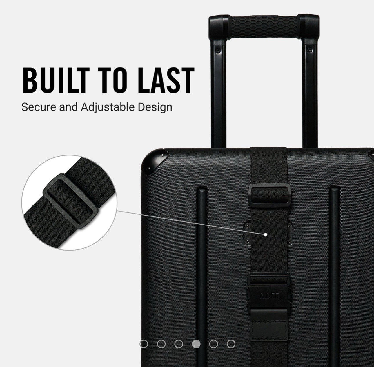 2 Pack Bundle RIDGE Luggage Straps - Color BLACK. New Sealed