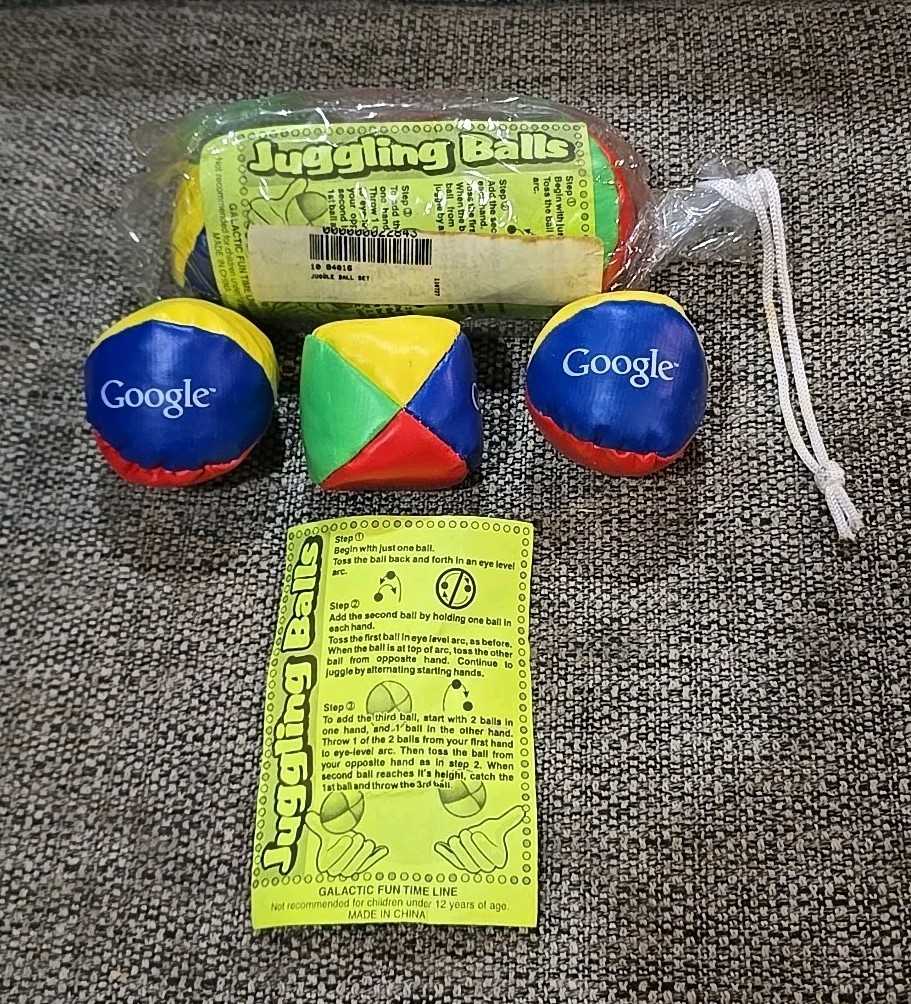 /Rare Collector's Item GOOGLE Galactic juggling balls. You Get 2 Packs of 3 ea.