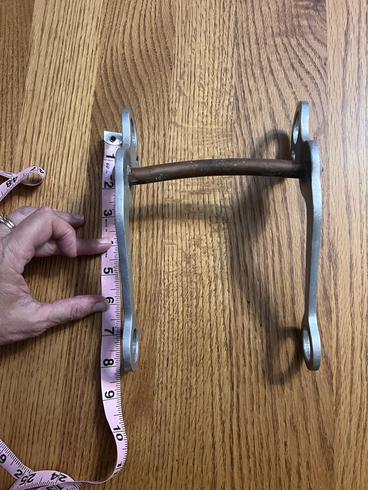 Vintage Crockett Western Equestrian Aluminum Curb Bit With Copper Mouth