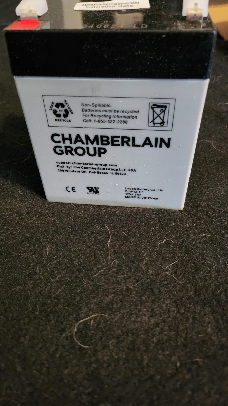 Chamberlain Liftmaster Battery Backup Replacement Battery OEM NEW