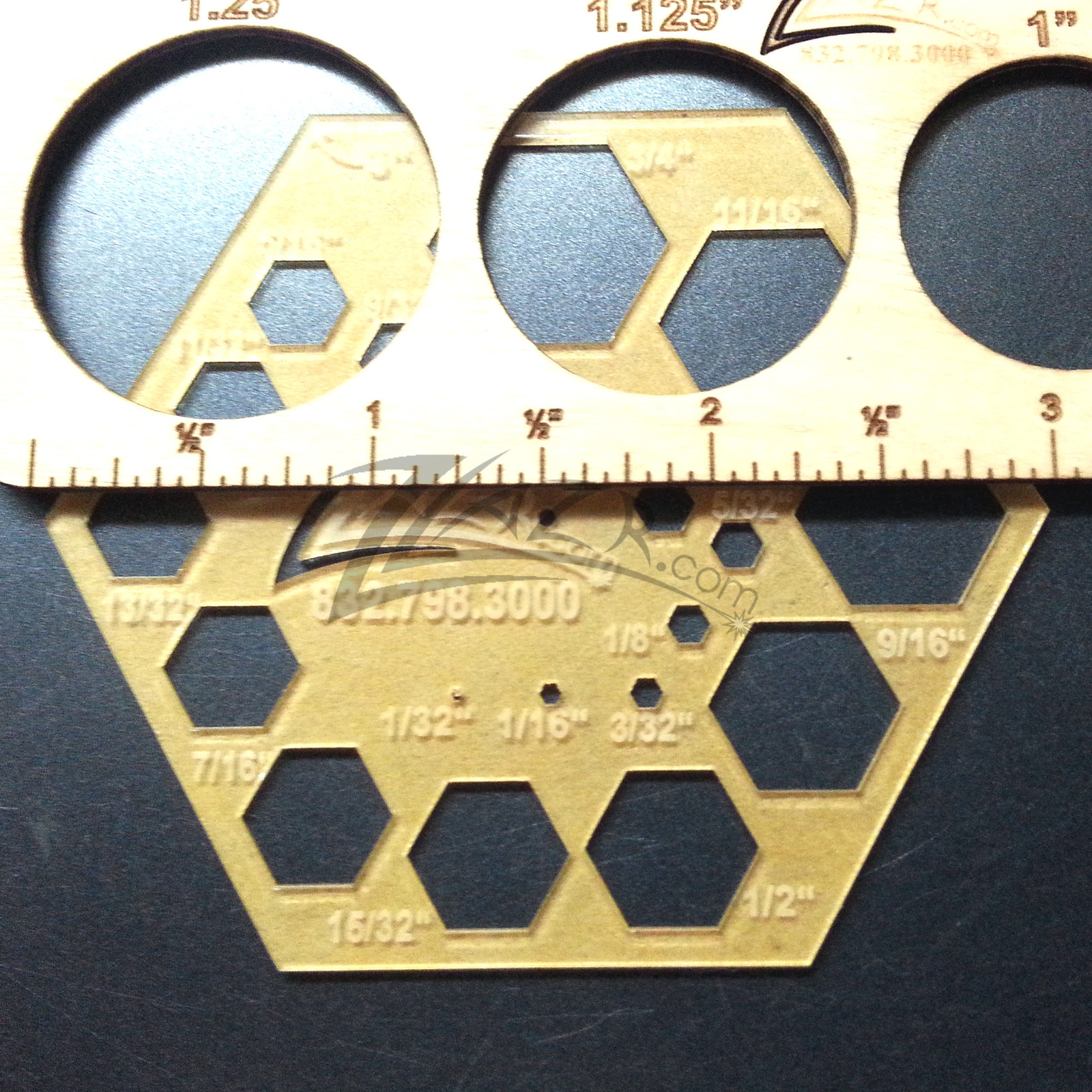 3"x1/32" Clear Acrylic Hexagon Hole Guide Template Plastic Draw Stencil Quilting