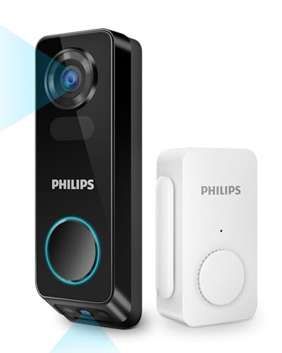 2TXS - PHILIPS SECURITY VIDEO DOORBELL CAMERA DOORBELL CHIME CAMERA DDA270X