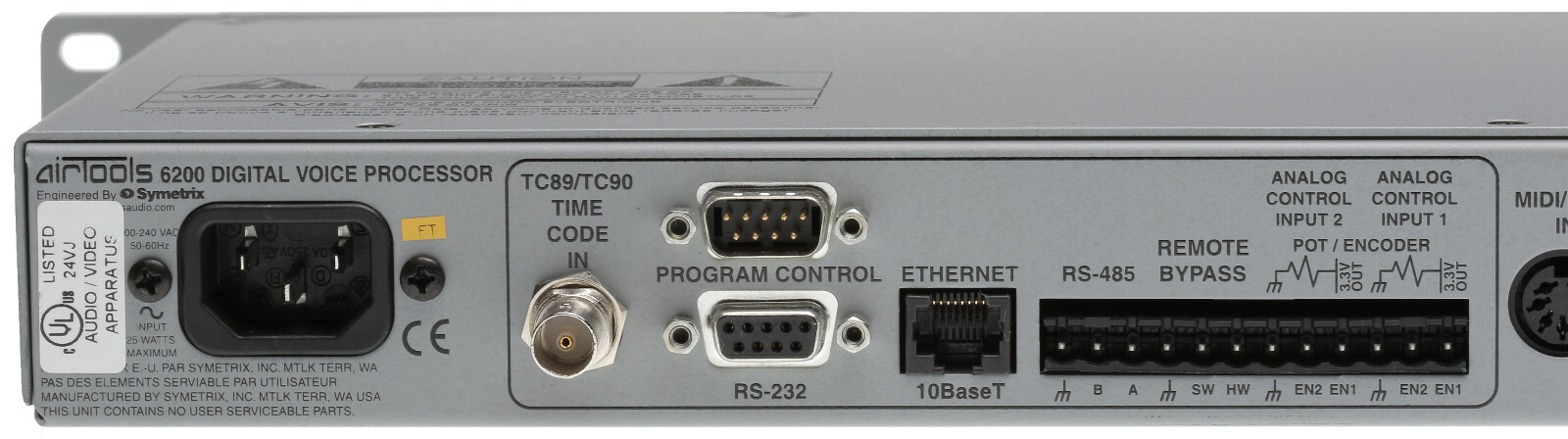 Airtools Symetrix 6200 Digital Mic Preamplifier Voice Speech Processor Voiceover