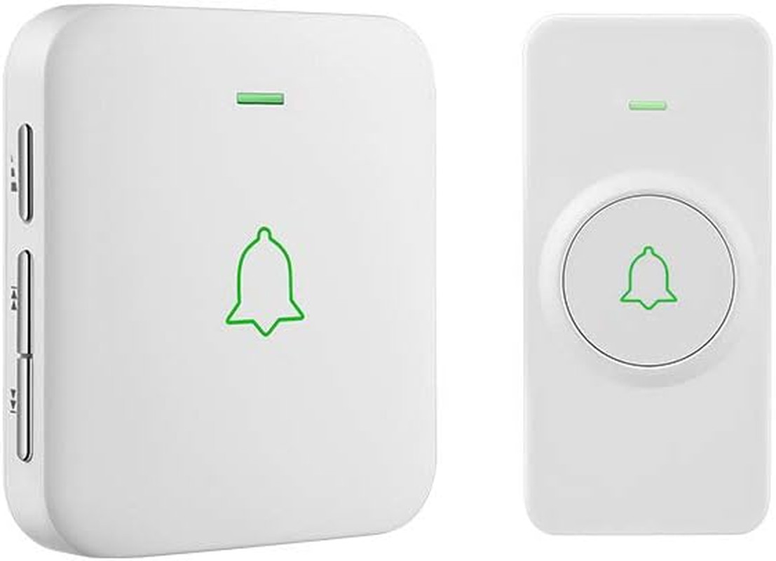 Wireless Doorbell,Mini Waterproof Door Bell Chime Operating at 1000ft- 52 Melody