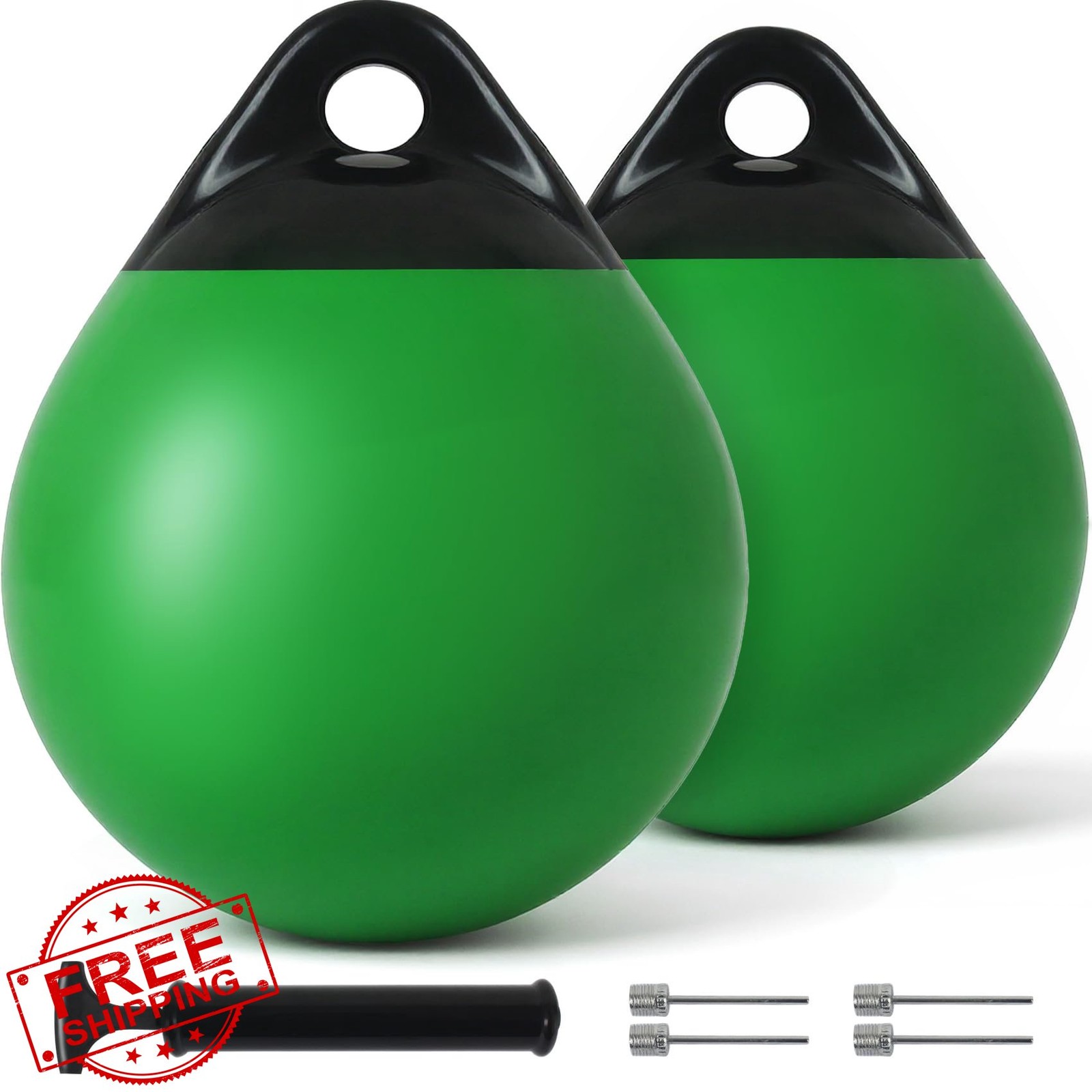 SHENGHUOH 10inch Mooring Buoy 2 Pack Green