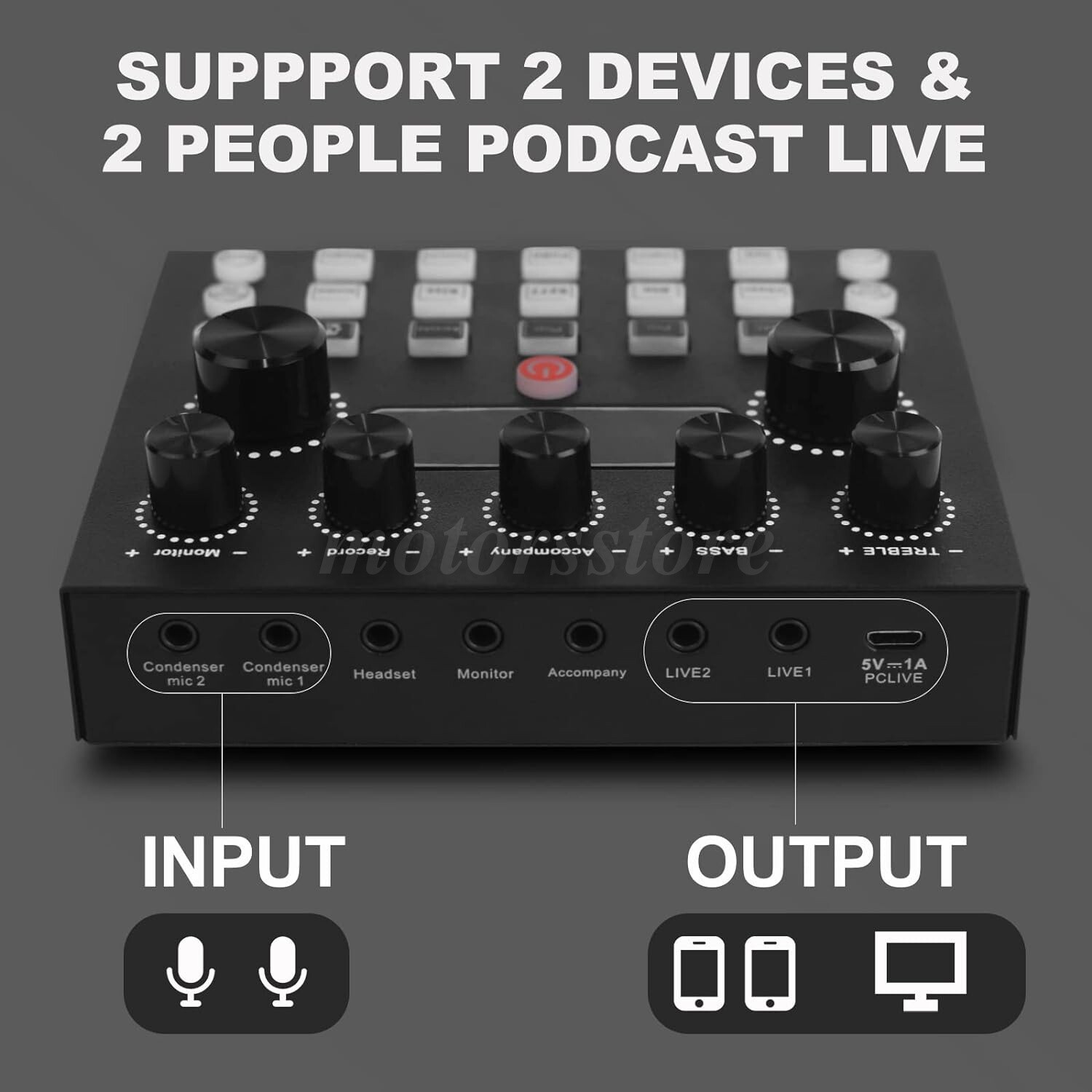 Professional Condenser Microphone Kit Complete Set For Podcast Studio Recording