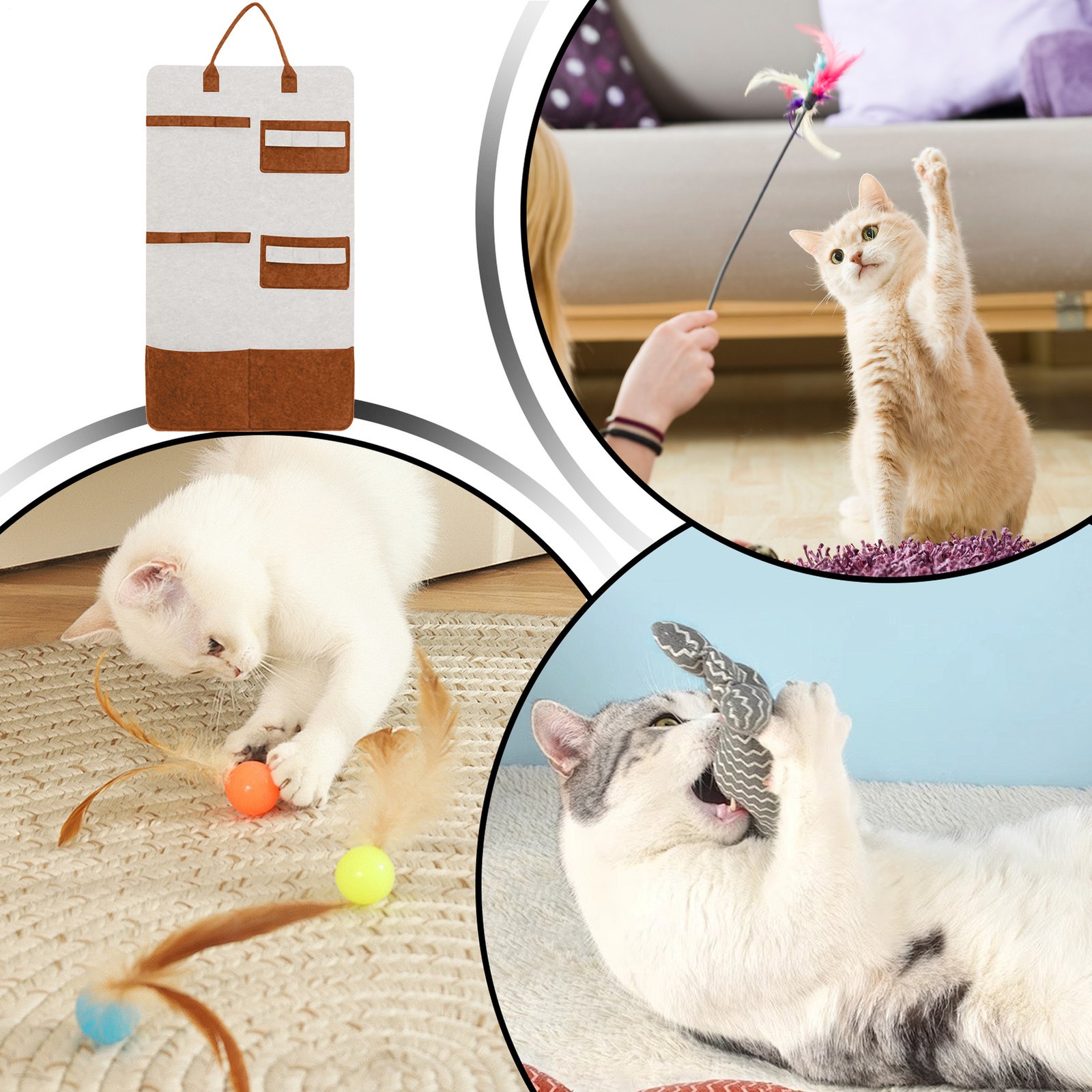 Cat Toy Stick, Catnip Cat Comb Storage Hanging Bag, Wear-resistant And Durable!