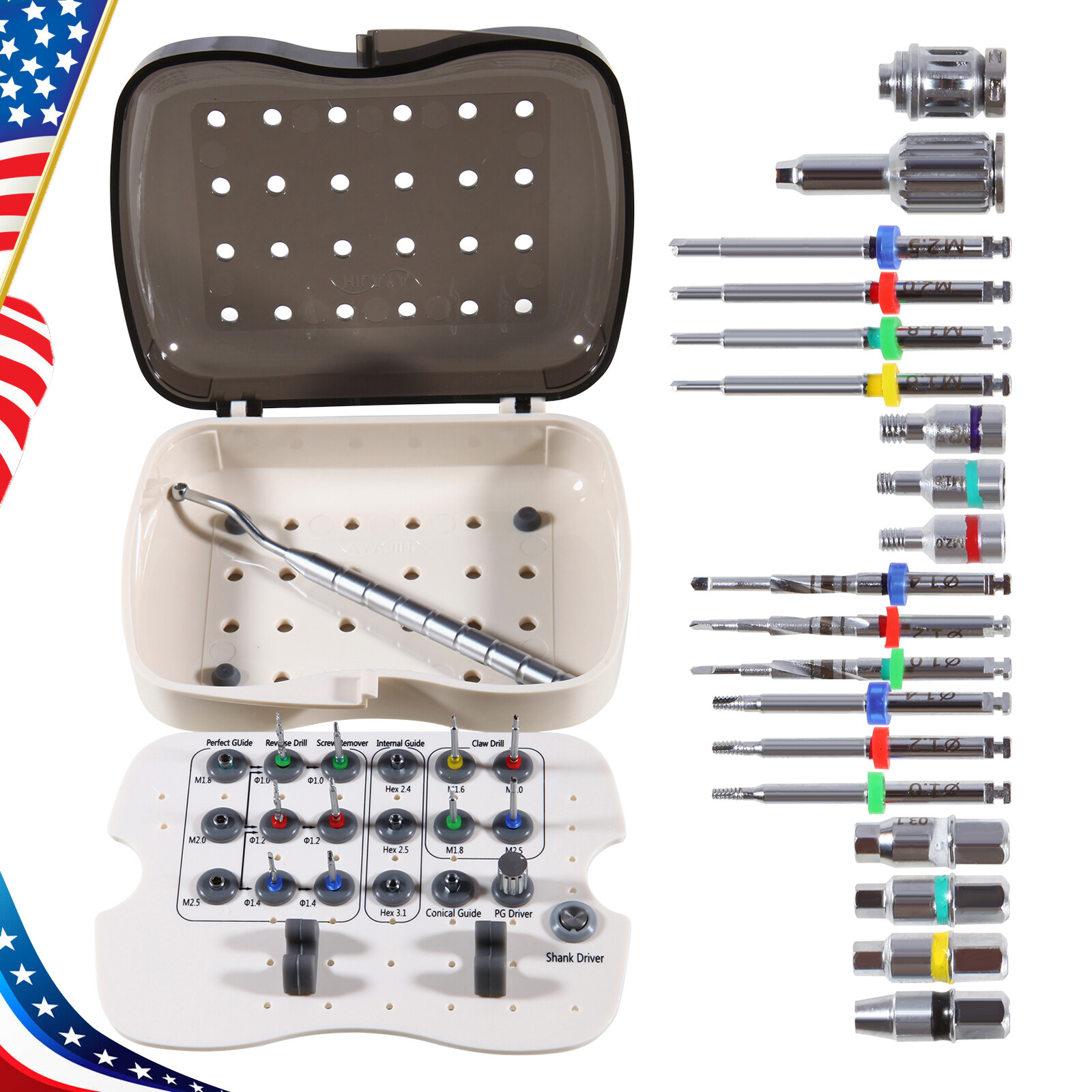 Dental Implant Broken Screw Remover Reverse Drill Guide Driver SR Neobiotech
