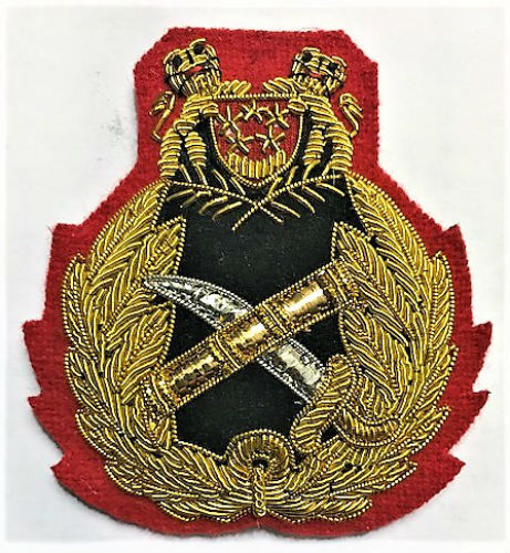 NEW SINGAPORE GENERAL HAT CAP BADGE HAND EMBROIDERED FREE SHIP USA CP MADE