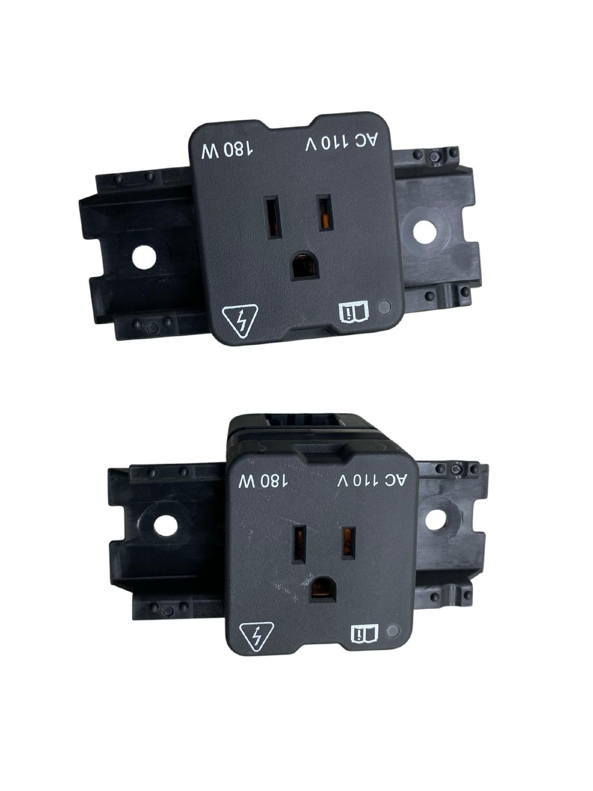 2013 - 2022 RANGE ROVER REAR CONSOLE 110V 180W POWER OUTLET ADAPTER SET x2 OEM