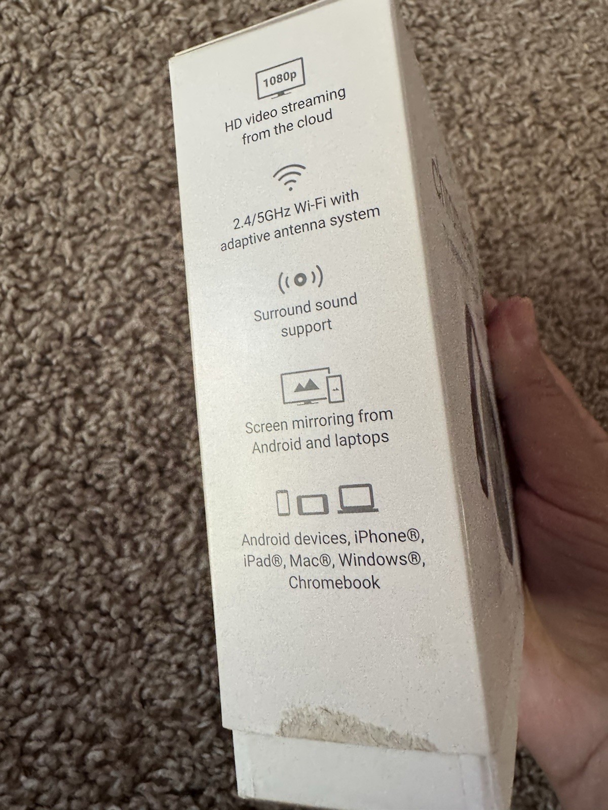 Google Chromecast (3rd Generation) US Power Adapter with Box Model NC2-6A5 & Box
