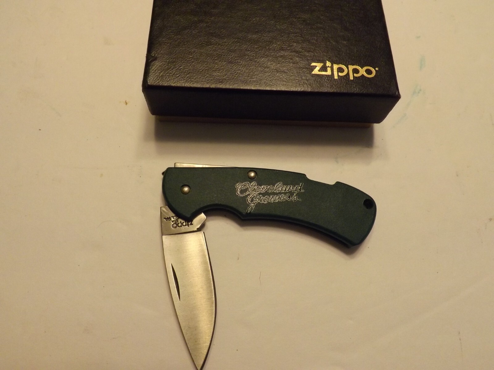 Vtg Zippo Pocket Knife - Advertising Cleveland Growers Bradford PA USA - NIB