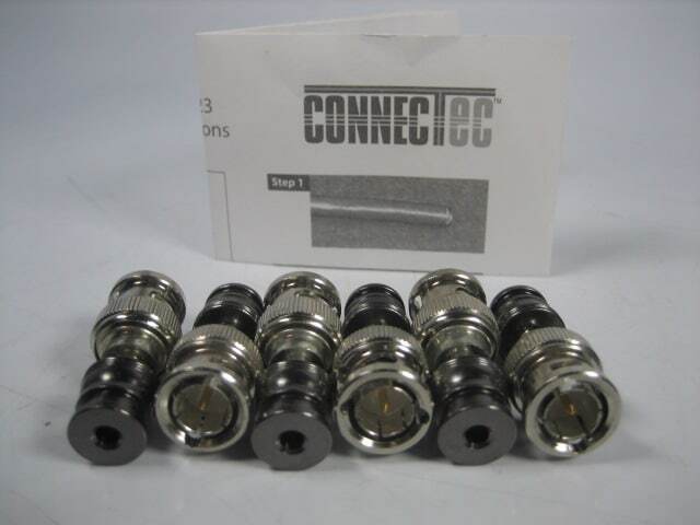 CONNECTEC CM-RGBS25-BNC RoHS RG59 Male Compression Fittings - LOT of 6 - NEW ...