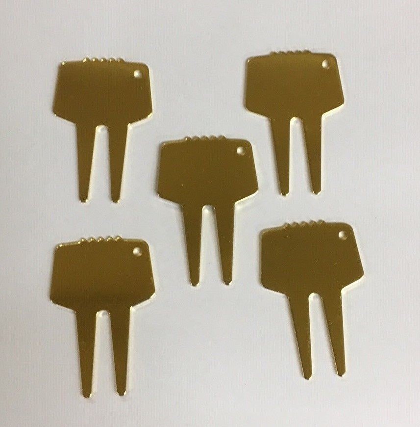 5 Golf Repair Marvin Divot Tools Gold Plated Lot of 5 - USA- New-Old Stock