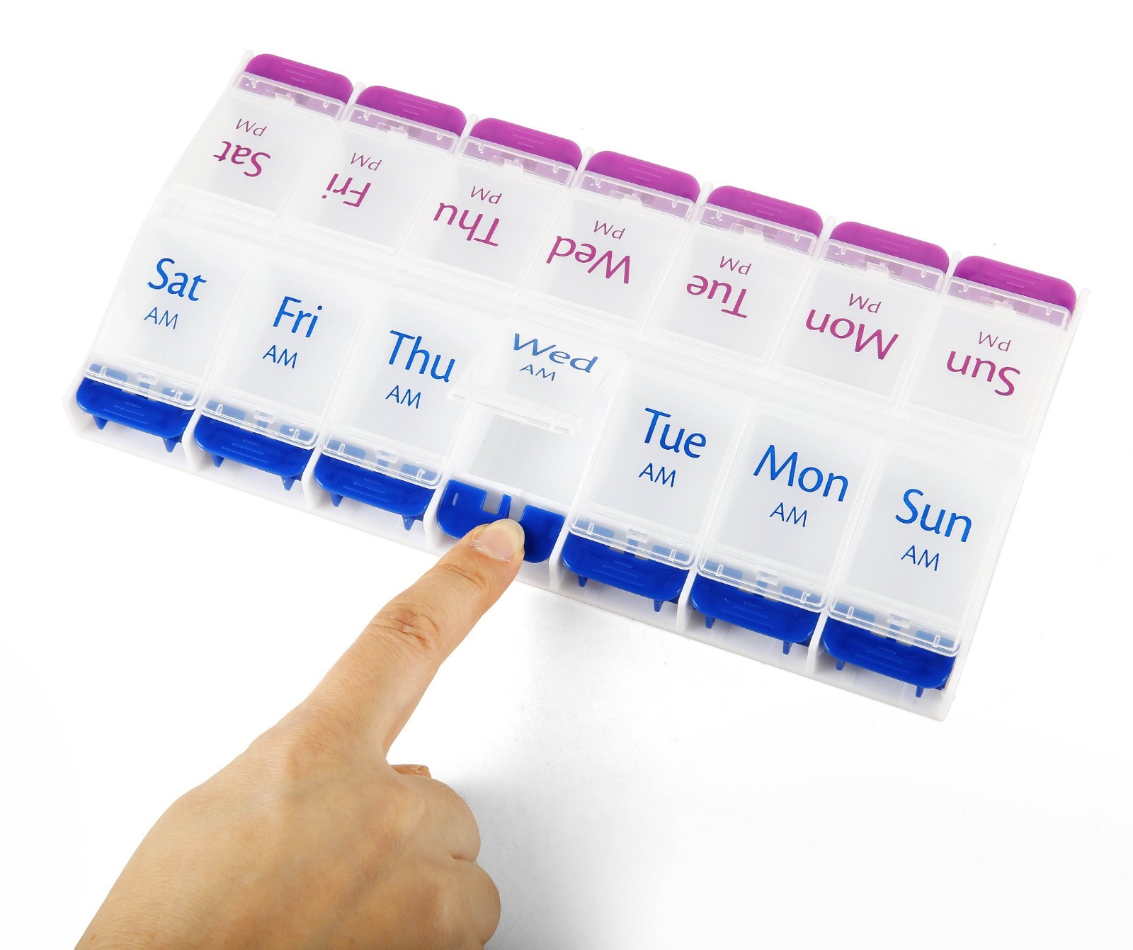 Smart Essentials 7-Day Pill Organizer – AM/PM Weekly Medication Case