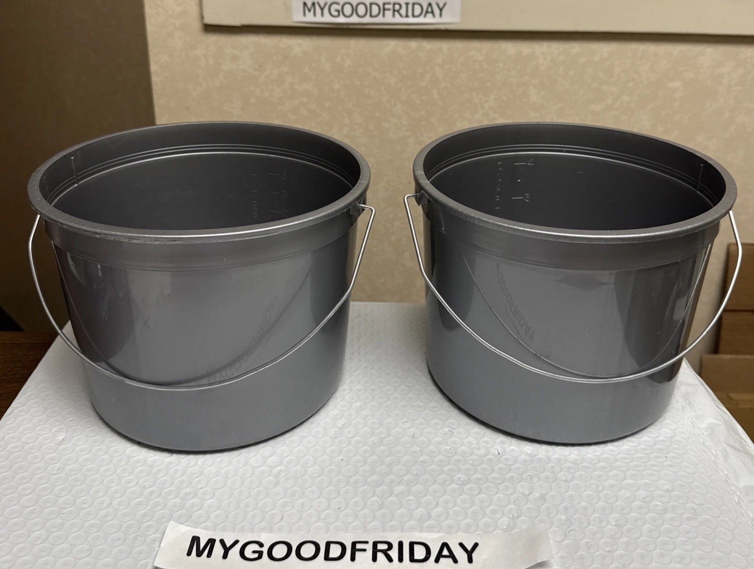 ENCORE PLASTICS 01605 Promotional Pail, 5 Quart, Silver (2 Packs On Sale)