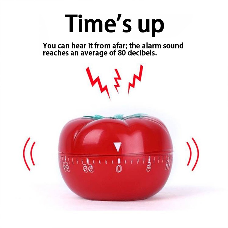 Pomodoro Timer Reminder Mechanical Countdown Alarm Clock Kitchen Cooking Tools