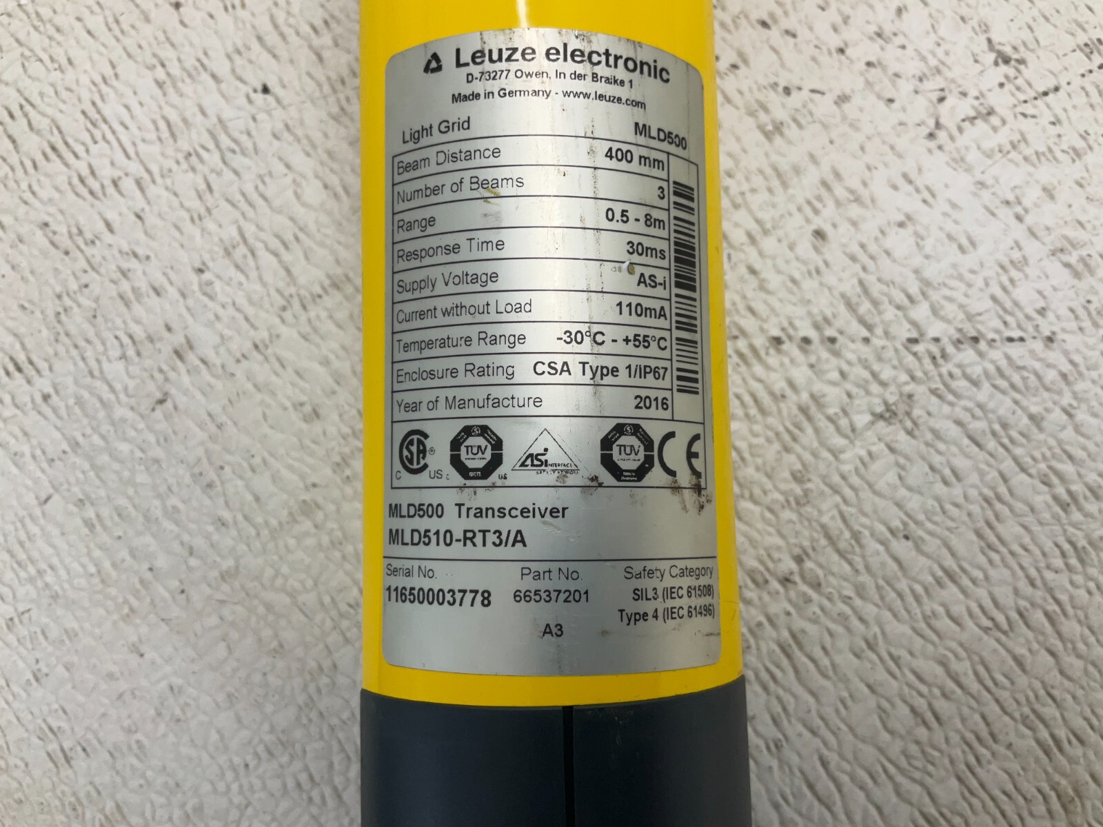 Leuze MLD510-RT3/A Transceiver 400mm Beam MLD500 MLD510RT3/A (TSC)