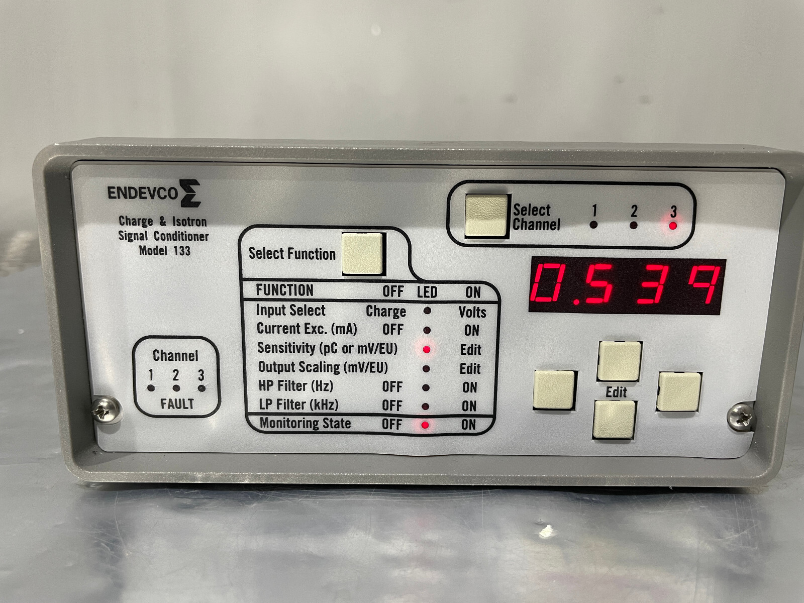 Endevco Model 133 Charge & Isotron Signal Conditioner