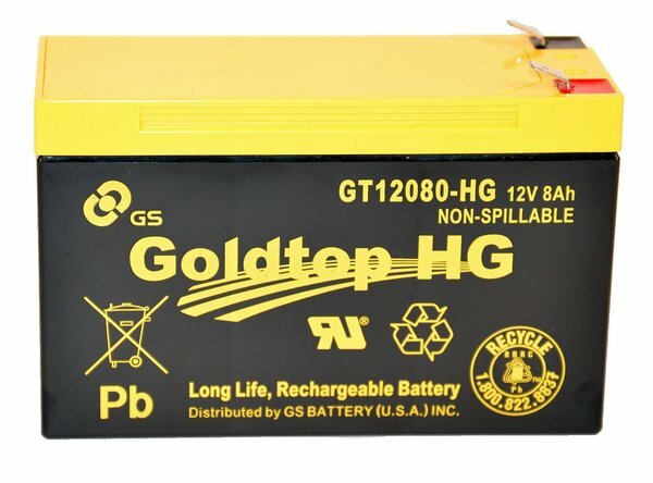 GS Battery GT12080-HG Genuine FiOS OEM Approved Replacement Battery PX12072-HG