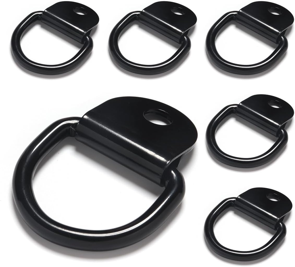 Heavy Duty Steel D Rings Tie down Anchors Hooks 8Mm Diameter D-Ring Strength Bed