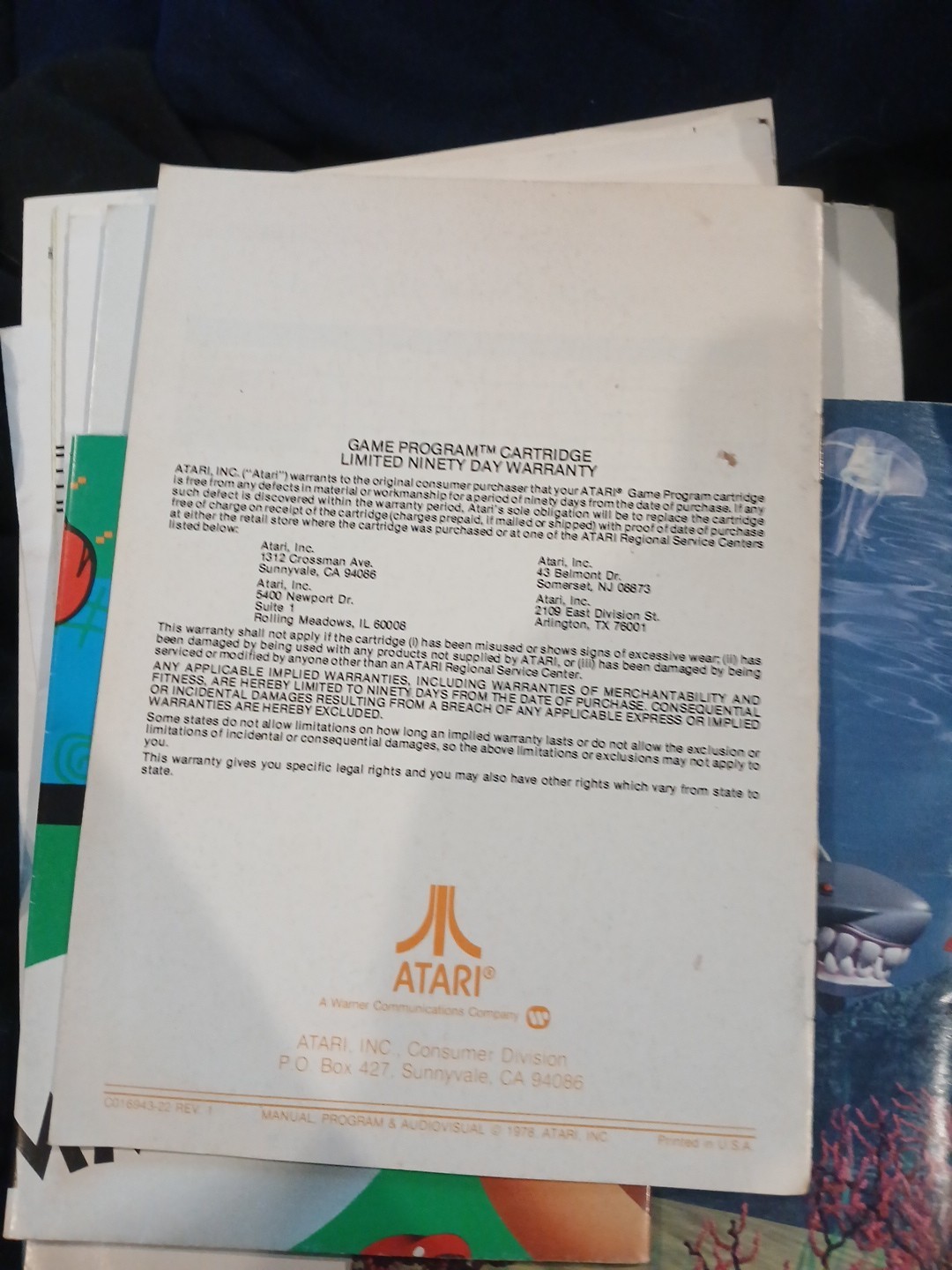 Breakout Atari 2600 Instruction Manual Only Great Shape See Pics