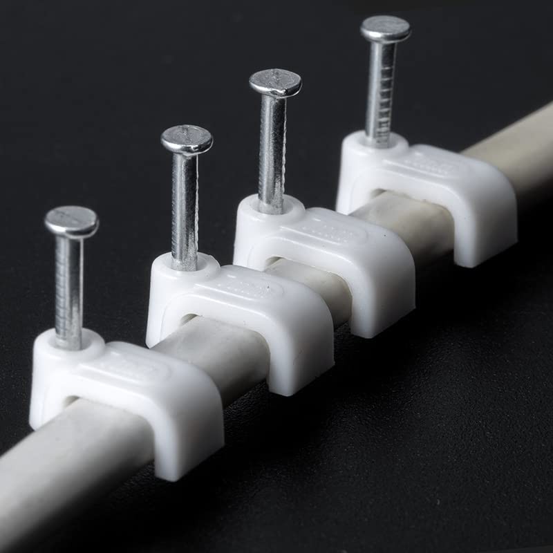 Cable Clips Nail in Cable Clips 100 Pcs 8mm Flat Ethernet Cable Wall Clips Cable